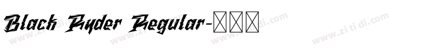 Black Ryder Regular字体转换
